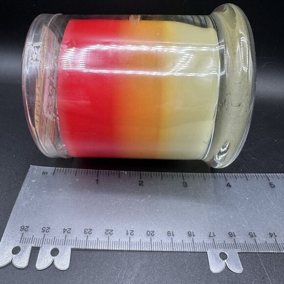 Yankee Candle Stripes Autumn Feast Jar Candle 8.5oz Rare Discontinued Fall Scent - Picture 6 of 6